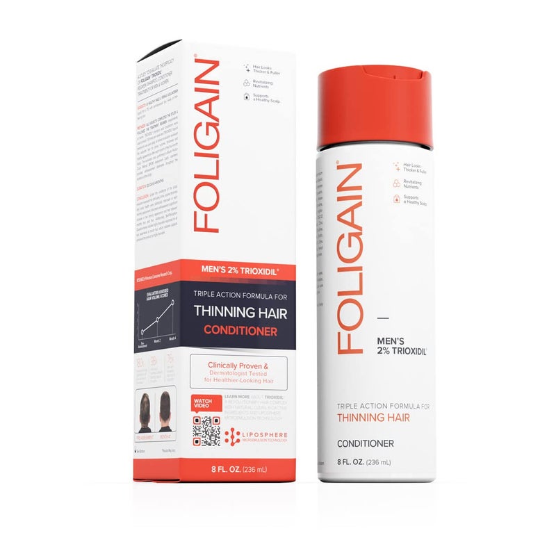 FOLIGAIN Foligain Triple Action Conditioner For Thinning Hair, Volumizing Conditioner for Men, 8 Fl. Oz. - Image 1