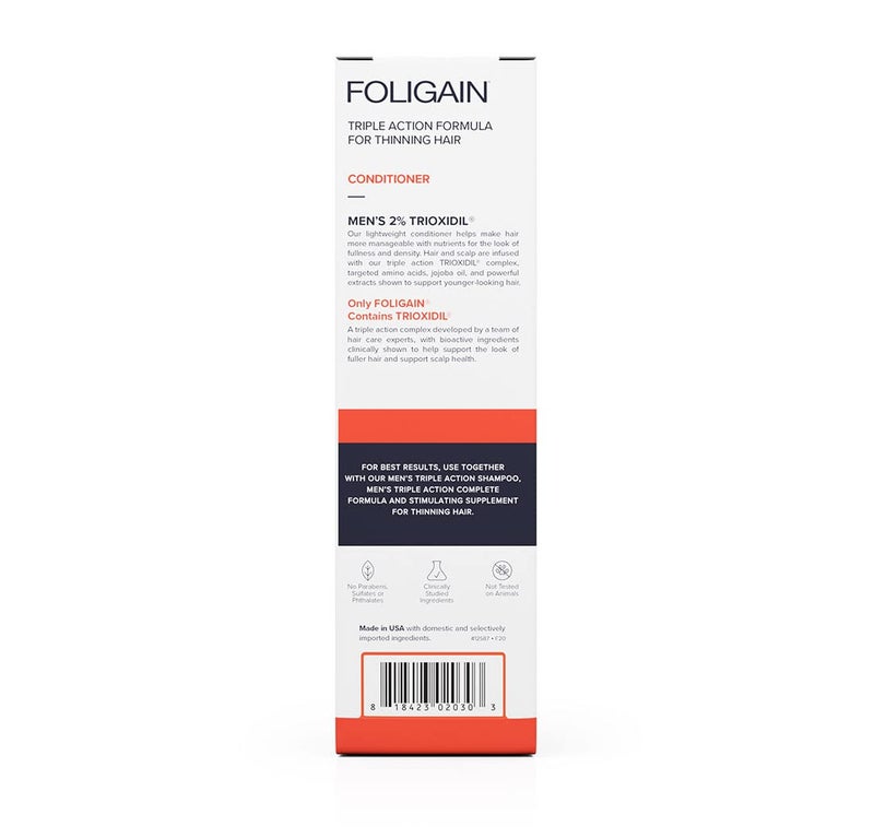 FOLIGAIN Foligain Triple Action Conditioner For Thinning Hair, Volumizing Conditioner for Men, 8 Fl. Oz. - Image 2