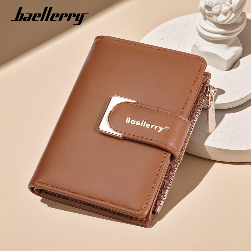 New Women''s Short Wallet baellerry Niche Zipper Two-fold Coin Purse Fashion Ins Card Bag for Women - Image 2