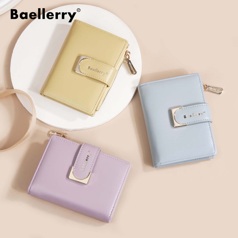 New Women''s Short Wallet baellerry Niche Zipper Two-fold Coin Purse Fashion Ins Card Bag for Women - Image 4