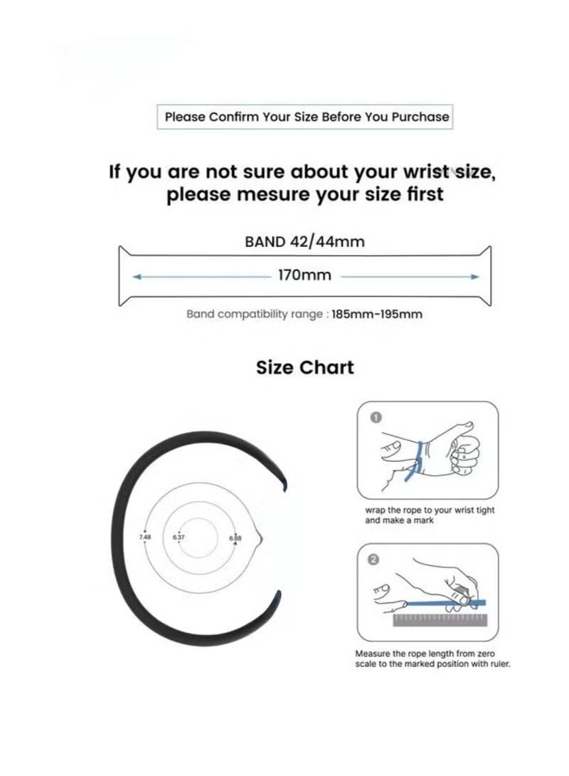 BLANC SPACE Replacement Strap Band for Watch Solo Loop 42/44 mm Black&Yellow Breathable Silicone Elastic Sports Bracelet Band  - Image 2