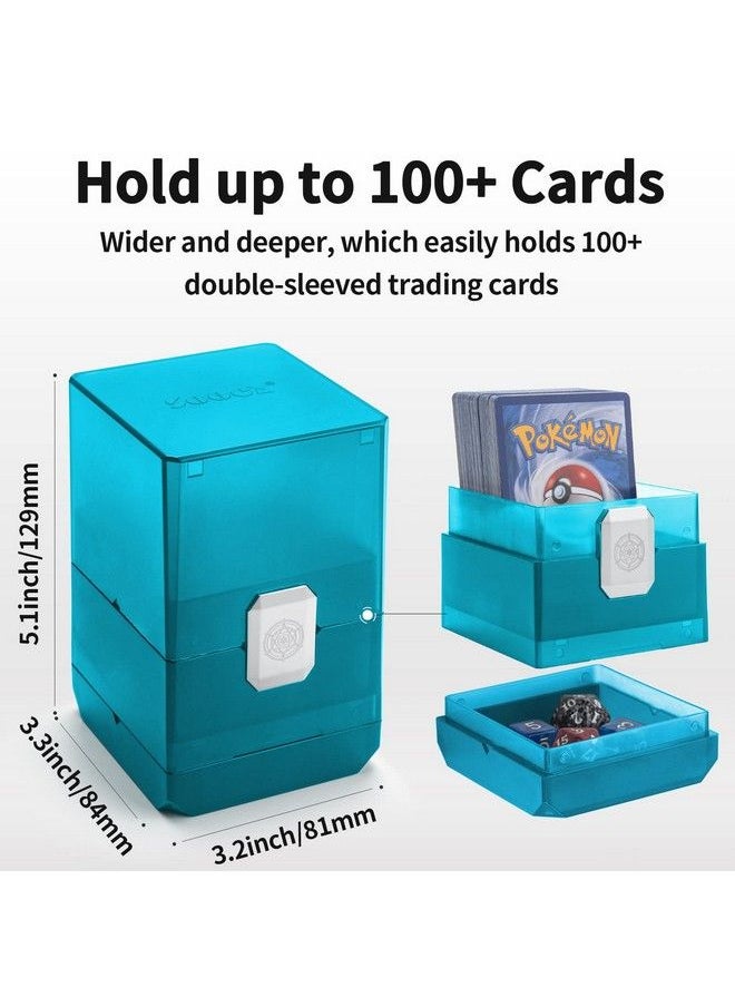 Heavy Duty Mtg Deck Card Box With Dice Storage 100+ Deck Case Boulder Perfect Deck Holder For Mtg Commander/Yugioh/Pokemon/Tcg And Sports Cards (Tiffany Green) - pzsku/ZAA5B8D4604427DC6BF4BZ/45/_/1688972374/64bc58e1-7d3b-4a51-ba4f-b145d19b3fc1