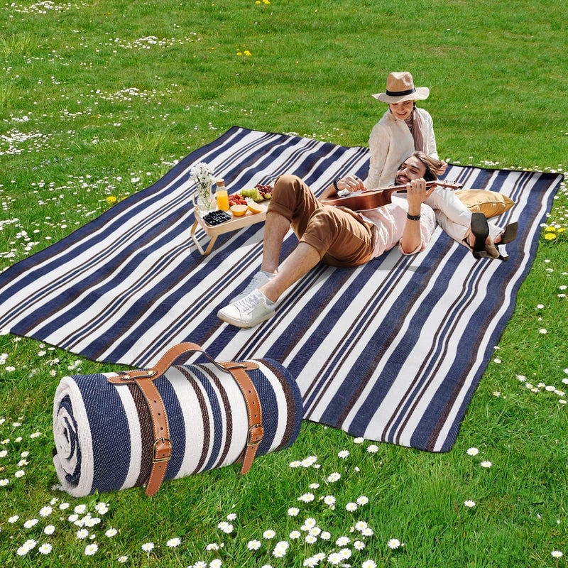 Sapsisel Extra Large Waterproof Picnic Blanket - 80” x 80” - Foldable and Washable - Image 1