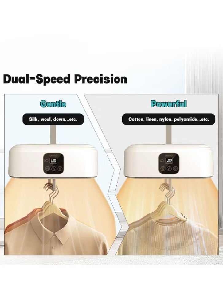 XiuWoo Portable clothes dryer, mini electric dryer, convenient clothes drying rack, 30-minute quick drying time, remote control, UV cleaning, for travel, dorms, camping, apartments - Image 2