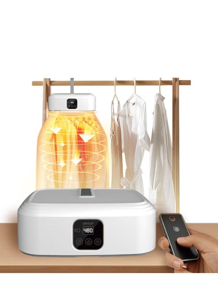 XiuWoo Portable clothes dryer, mini electric dryer, convenient clothes drying rack, 30-minute quick drying time, remote control, UV cleaning, for travel, dorms, camping, apartments - Image 1