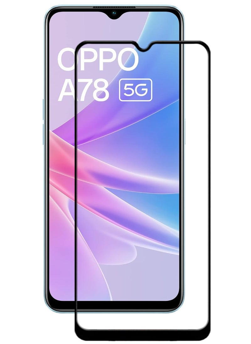 ACLIX Antistatic ESD Dustproof Premium Quality High Definition Tempered Glass Screen Protector Designed For Oppo A78 - Image 1