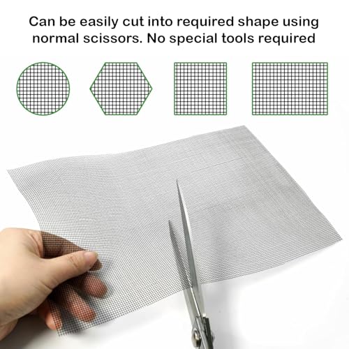 GardenZeek 20 Sheets Flower Pot Hole Mesh Pad for Keep Soil from Flowing Away, 30x20 Cm Drainage Hole Screens for Bonsai Pot, Succulent & Table Top Planters - Image 3