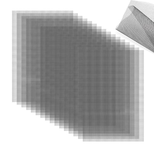GardenZeek 20 Sheets Flower Pot Hole Mesh Pad for Keep Soil from Flowing Away, 30x20 Cm Drainage Hole Screens for Bonsai Pot, Succulent & Table Top Planters - Image 1