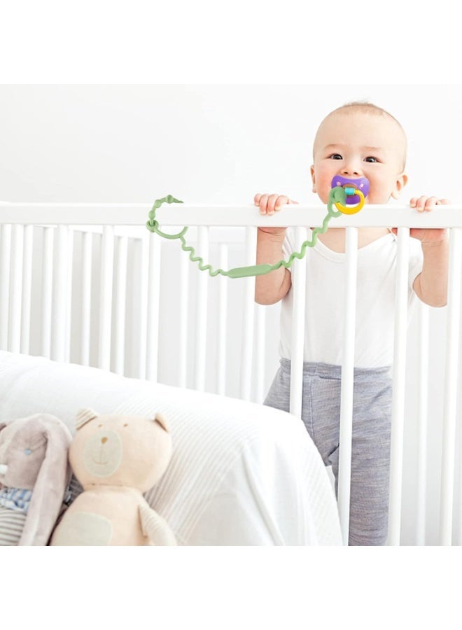 Toy Straps for Baby, 5 Pack Silicone Toy Straps for Stroller, Toy Safety Straps for Teether Toy, Pacifier, Sippy Cup Straps, Adjustable Toy Holder for Stroller, High Chair - BPA Free - Image 2