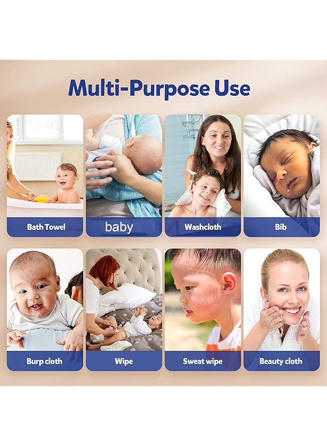 X spring Baby Cotton Muslin 5 Pack Soft Organic Baby Muslin Cloths 30.5 X 30.5Cm - Image 4