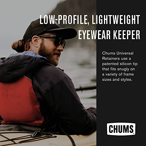 Chums 3 MM Universal Fit Retainer - Patented Tips Work with Most Eyewear - Unisex Sunglasses & Glasses Keeper - Adjustable Fit, Nylon Rope & Made in USA (3 MM, Black),One Size,12103100 - Image 2