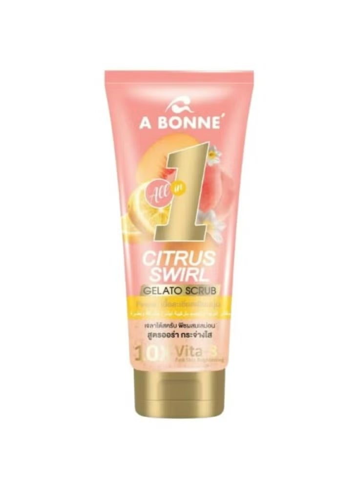 Luxurious velvet body scrub with a brightening citrus and sugar scent, 300g