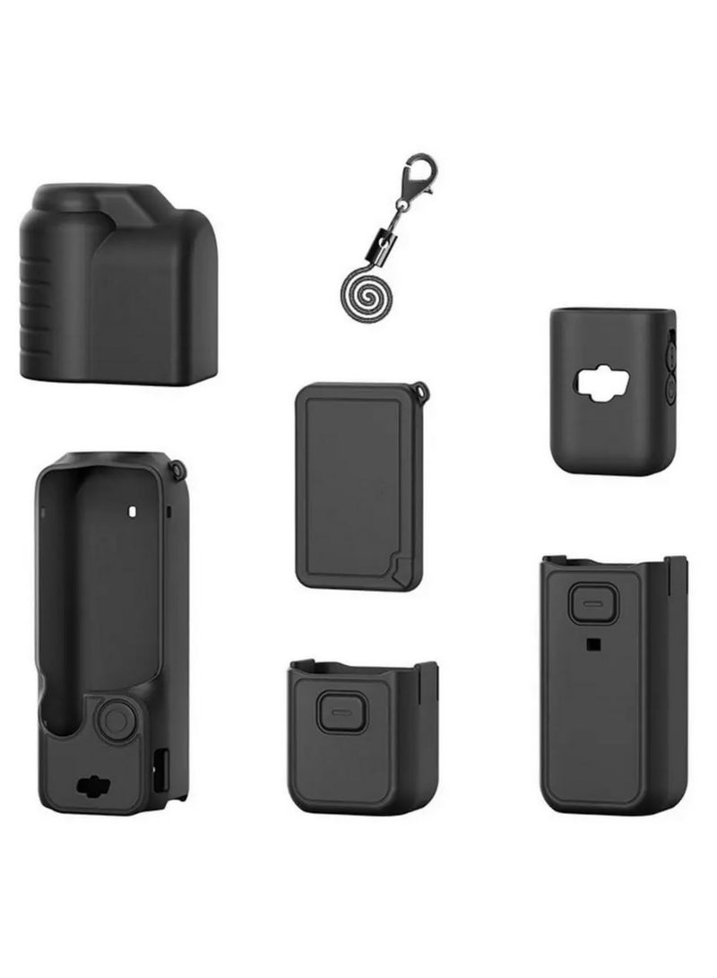 Silicone Protective Cover Set for DJI Osmo Pocket 3 Standard and Combo Shockproof Full Body Case Anti-Scratch Dustproof All-Round Protective Sleeve Gimbal Sports Camera Accessories - Image 1