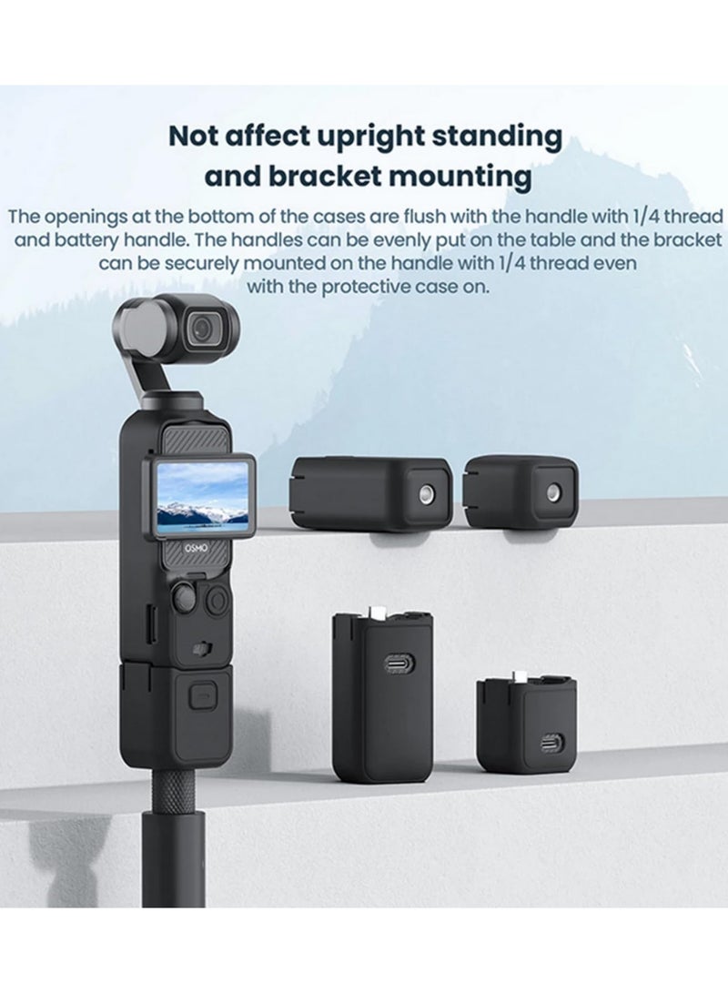 Silicone Protective Cover Set for DJI Osmo Pocket 3 Standard and Combo Shockproof Full Body Case Anti-Scratch Dustproof All-Round Protective Sleeve Gimbal Sports Camera Accessories - Image 5