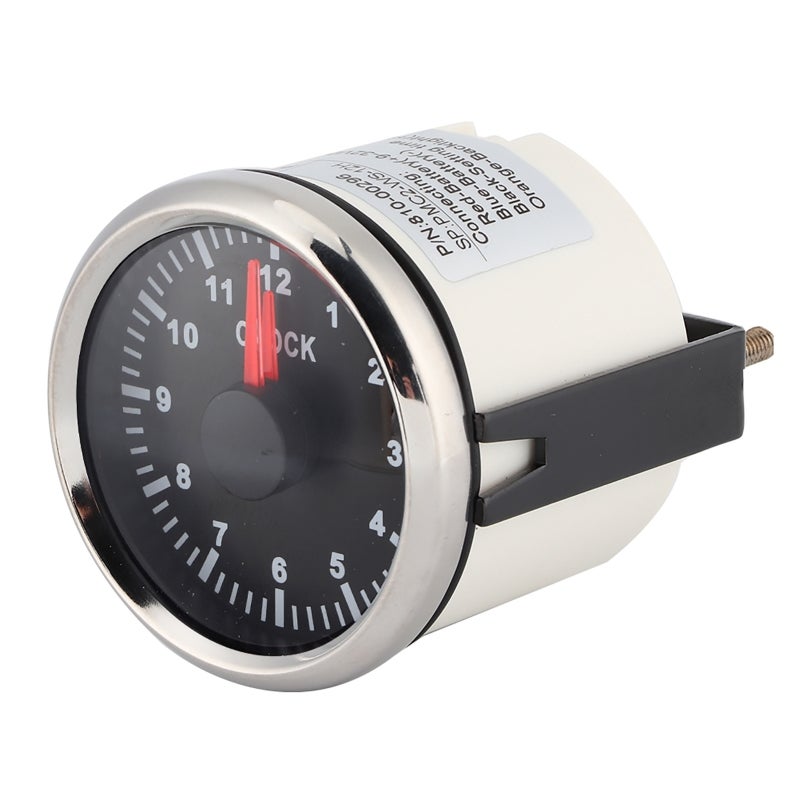 Car Clock Watch 52mm Dash Hour Meter - 316L Stainless Steel Ultra-Wide Voltage Auto Timepiece for Driving Safety Dashboard Time Clock - Image 2