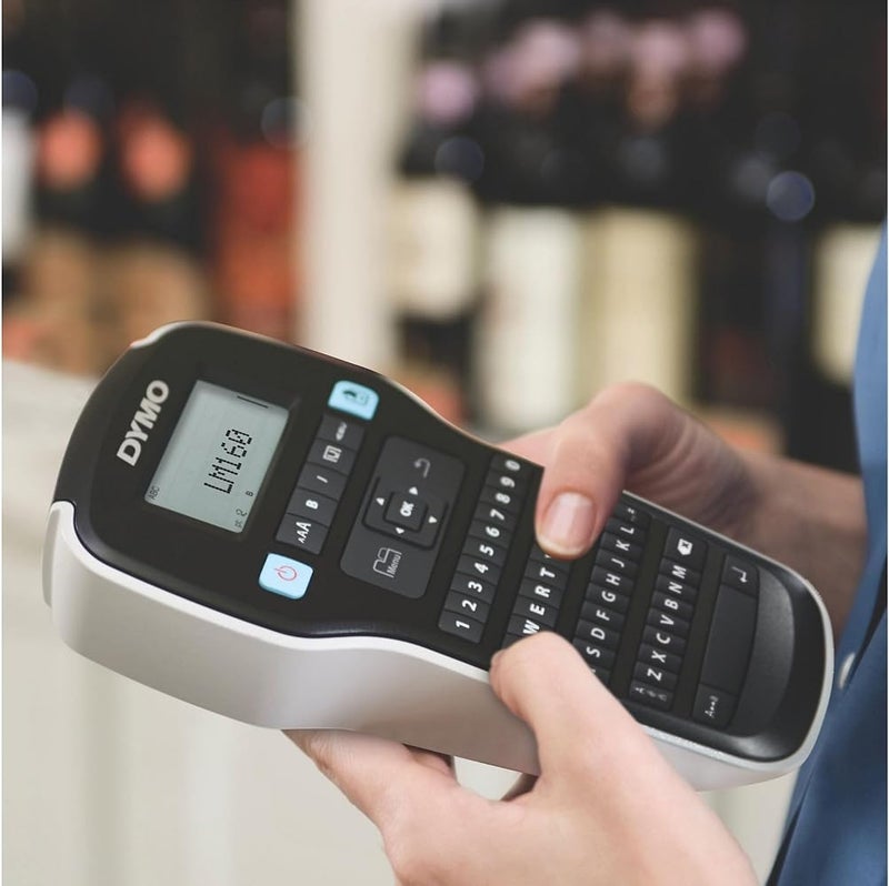 DYMO LabelManager 160 Portable Labelling Device, QWERTZ Keyboard, 6/9/12 mm Widths, Black/Grey, 2 Years Warranty - Image 2