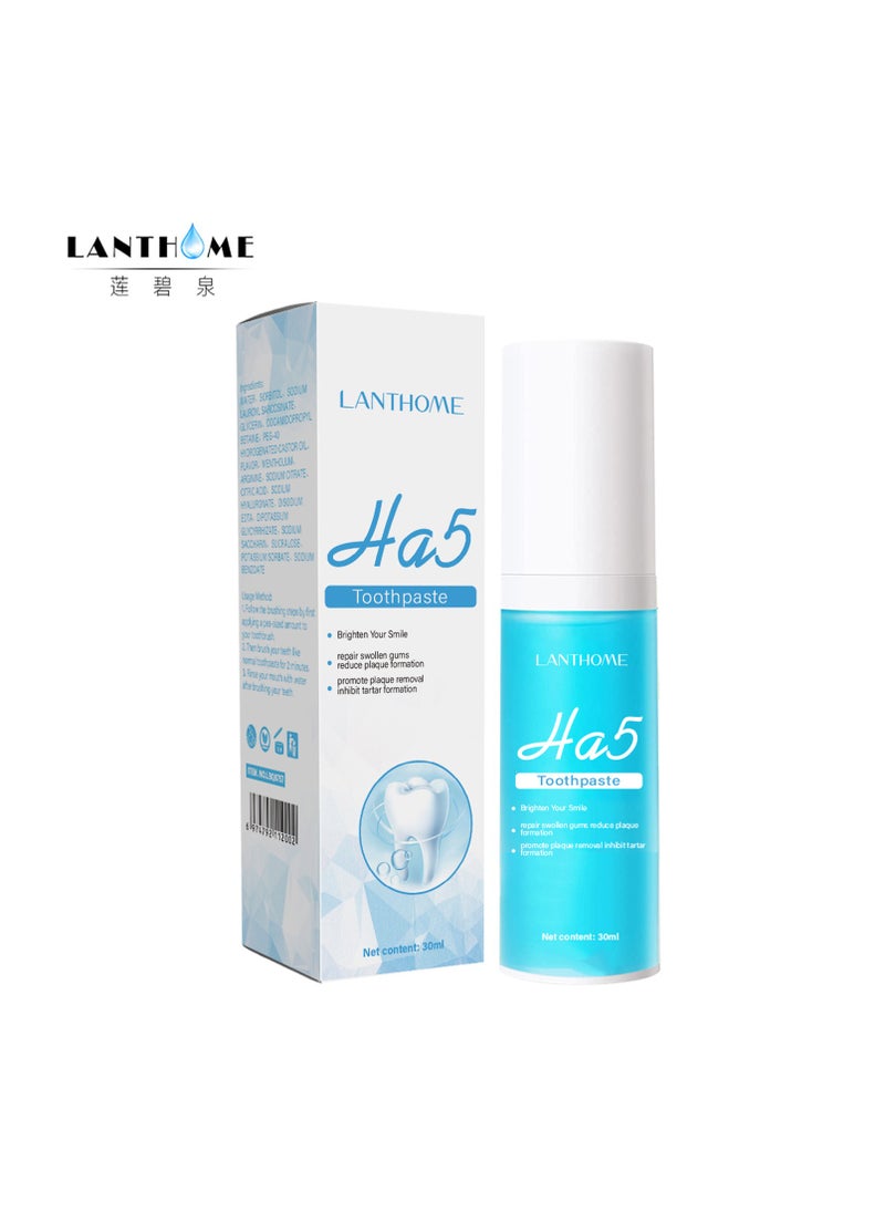Lanthome hyaluronic acid HA5 repair toothpaste improves tooth brightness and repairs gums  - Image 1