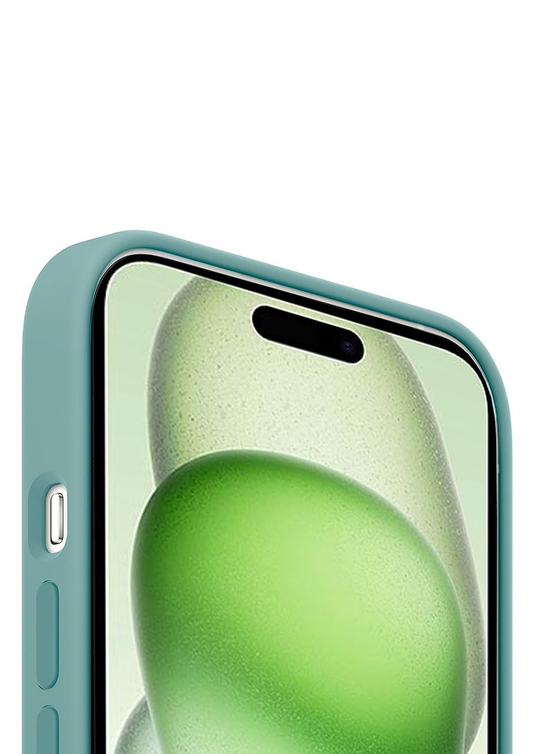 Wtech Soft Liquid Silicone Case Cover With MagSafe For Apple iPhone 15 Plus 2023 Sea Green - Image 4