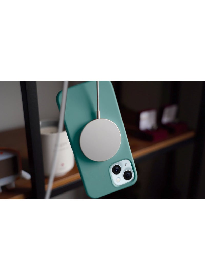 Wtech Soft Liquid Silicone Case Cover With MagSafe For Apple iPhone 15 Plus 2023 Sea Green - Image 5