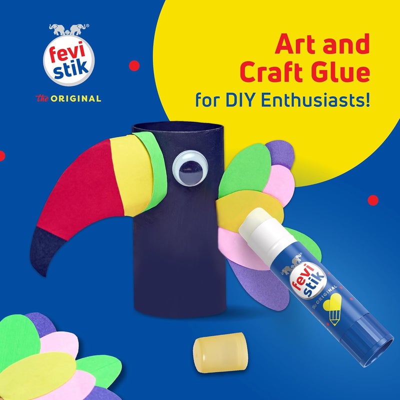 Pidilite Fevistik Glue Stick 25g, Pack of 3 | Multi-Purpose Glue Stick for School Projects, Art & Craft, DIY | Suitable for School & Office Activities | Easy to Use - Image 5