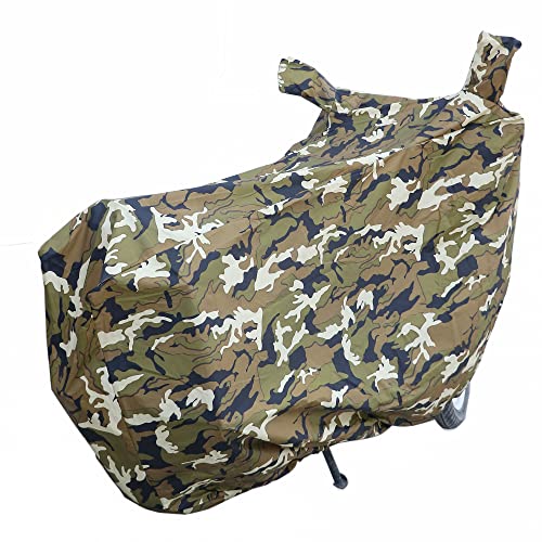 Autofact Universal Waterproof Bike Cover Compatible with All Bike Models Upto Length 2040 mm | Mirror Pockets | Windproof Design | Full Length Body Cover| UV Protection |Jungle Green Color - Image 5