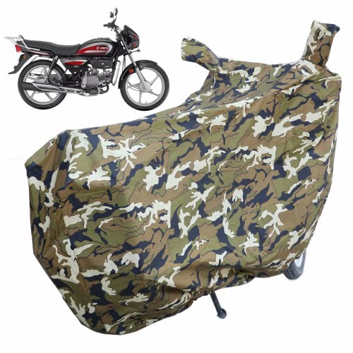 Autofact Universal Waterproof Bike Cover Compatible with All Bike Models Upto Length 2040 mm | Mirror Pockets | Windproof Design | Full Length Body Cover| UV Protection |Jungle Green Color - Image 1