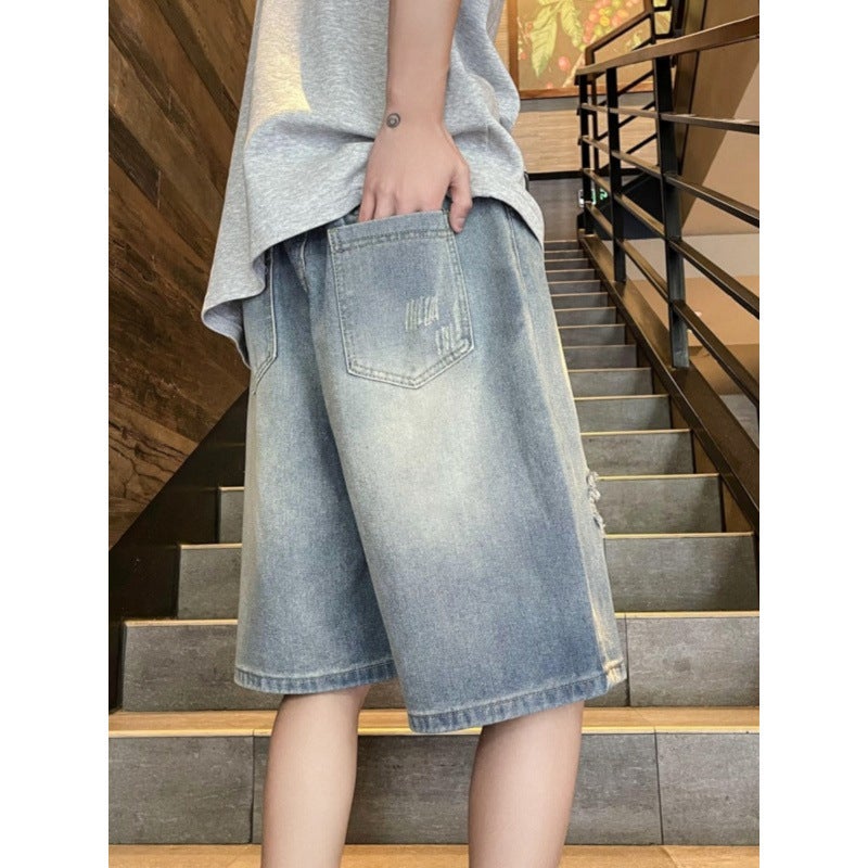 Unisex Classic Denim Jeans Loose Fit Daily Outdoor Wear - Image 4