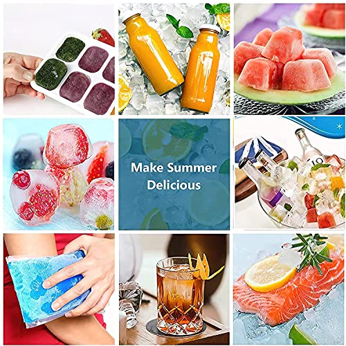 Airabc Ice Cube Trays 4 Pack, Airabc Silicone Ice Cube Trays with Removable Lid, Easy-Release Flexible 14-cube Ice Trays, LFGB Certified and BPA Free, Stackable Ice Trays with Covers for Cocktail, Freezer - Image 4