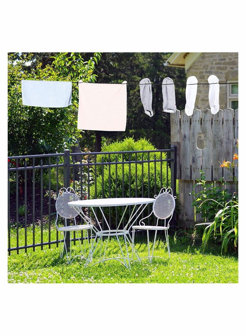 Portable Travel Clothes Line 4 Pieces 8ft Windproof Retractable Rope with Hooks and Suction Cups for Camping Accessories Cruise Essentials Outdoor Indoor Use  - Image 2