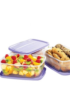 Lamsa Plast Lamsa Plast Food Container Set of 3 , 1.2 Liter - Multi Color  - Image 1