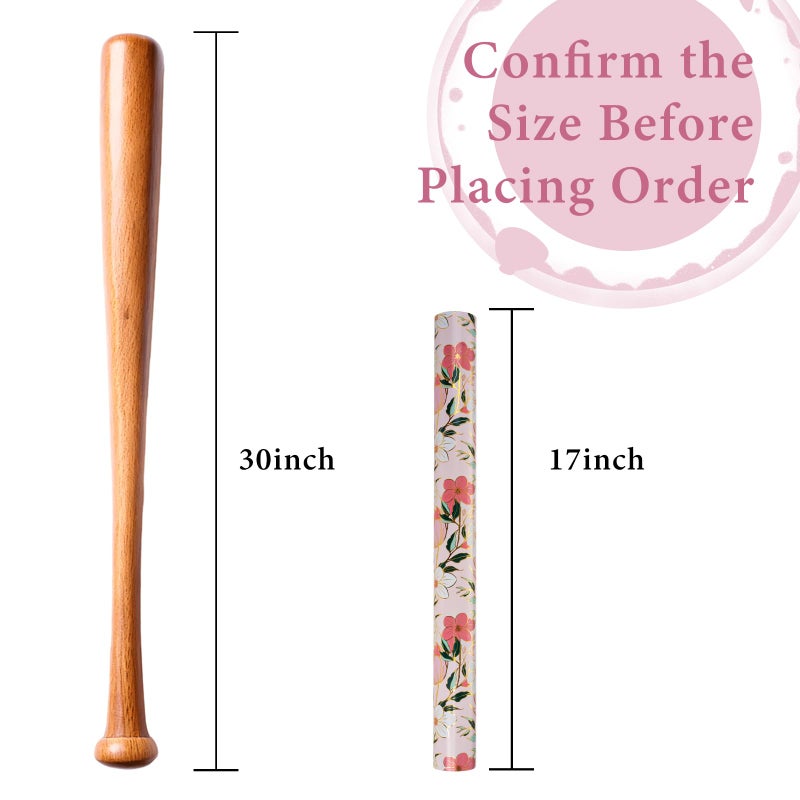 MAYPLUSS Pink Flower Wrapping Paper Roll, Gold Edge Design Floral Gift Wrap For Mothers Day, Wedding, Bridal Shower, Birthday, 17 Inch x 33 Feet - Image 5