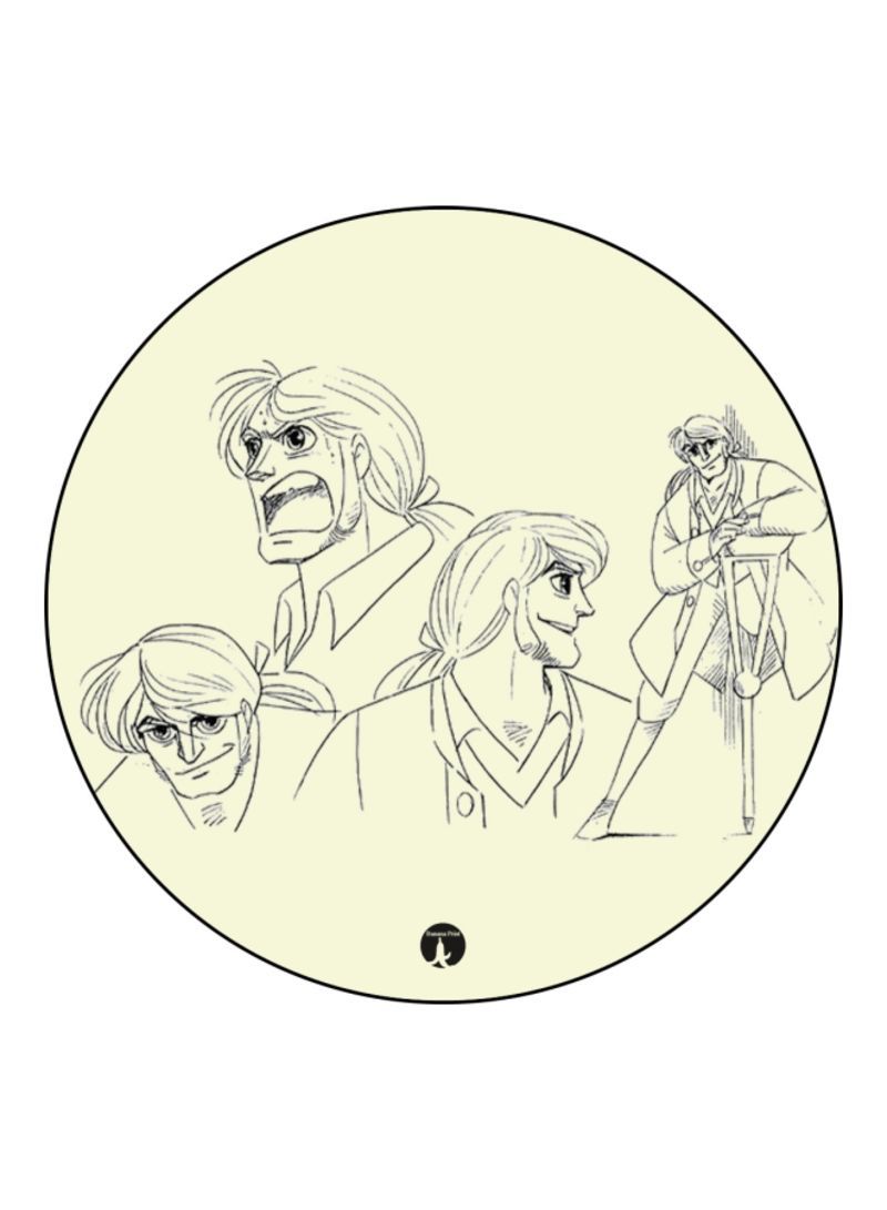 RKN Anime Jazeerat Al Kanz Theme Printed Fridge Magnet  Beige/Black - Image 2