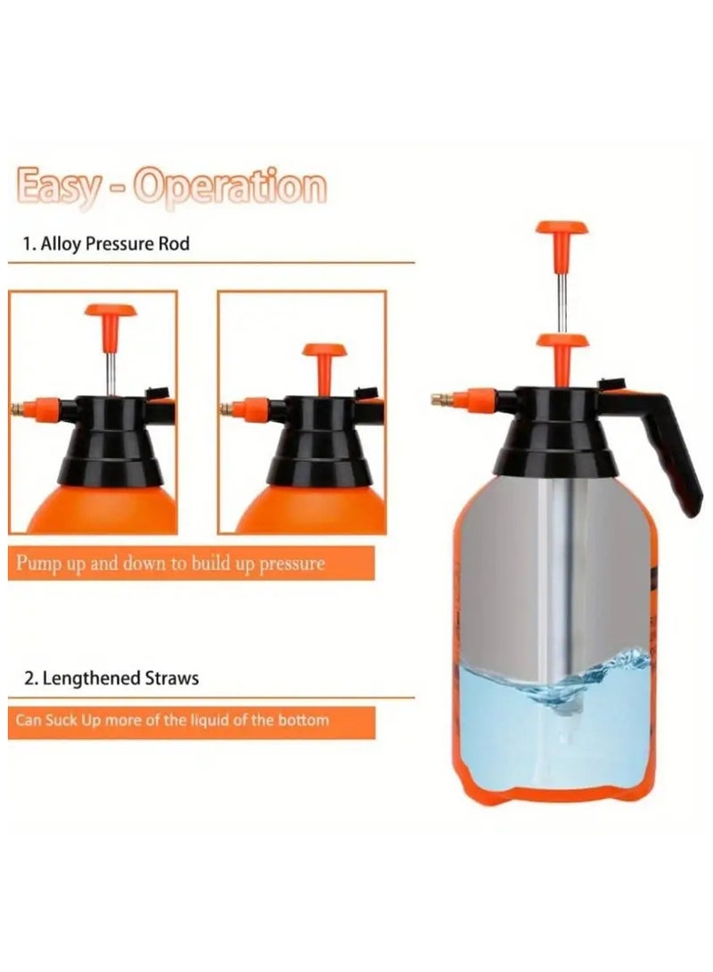 Garden spray bottle Garden watering 2L Water Spray Bottle for Car Wash Pneumatic Automatic Sprayer Orange Bottle Watering Pot Garden Sprinkler plant growth 30x18x13 centimeter  - Image 3