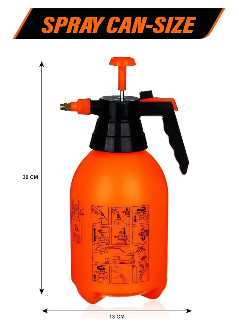 Garden spray bottle Garden watering 2L Water Spray Bottle for Car Wash Pneumatic Automatic Sprayer Orange Bottle Watering Pot Garden Sprinkler plant growth 30x18x13 centimeter  - Image 5