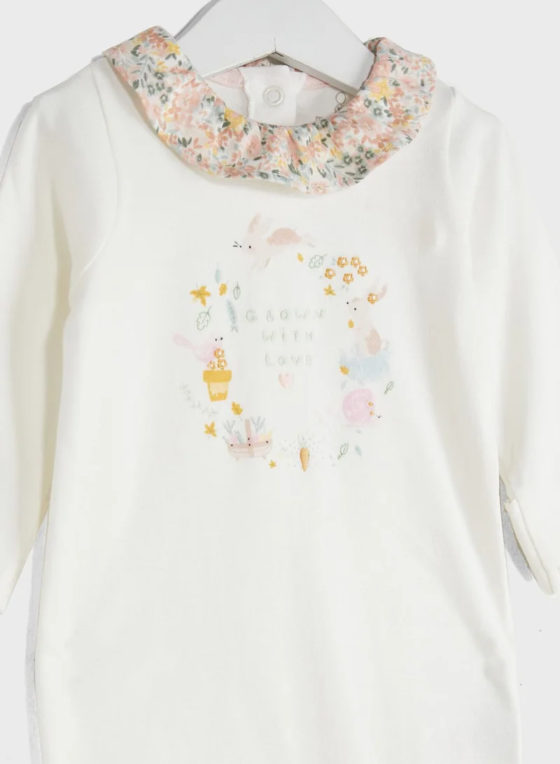 mothercare Infant Floral Print Romper
