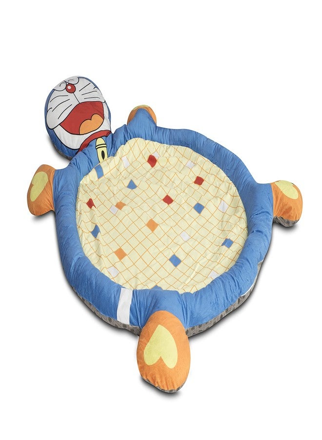 Kaashnic Play Mat Anti Skid Mat Baby Carpet Baby Gym and Crawl Mat,Size- 150x80CM,Color- Blue & Yellow - Image 2