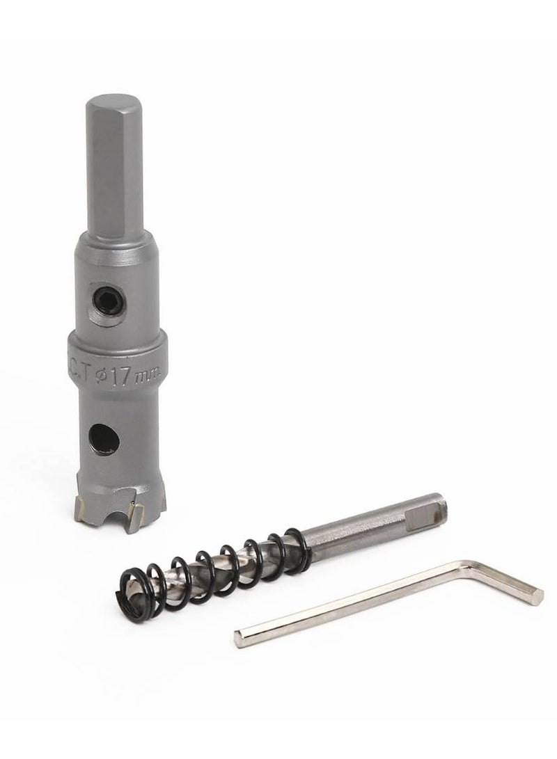 VTOOLS 17mm TCT Hole Saw Cutter with Pilot Drill Bit,Carbide Tipped for Hard Metal Stainless Steel and Wood