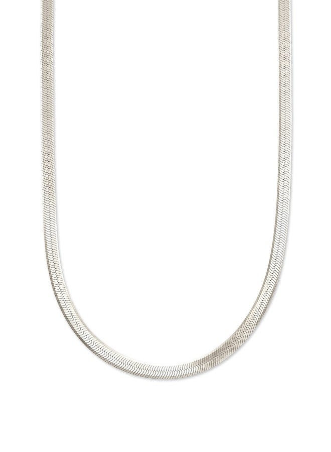 Kendra Scott Herringbone Chain Necklace in Sterling Silver, Demi-Fine Jewelry for Women - Image 2