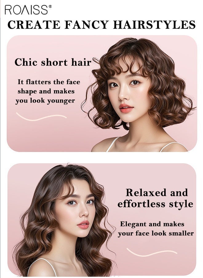 roaiss 32MM W-shaped Curling Iron, Romantic French Egg Roll Hair Curler, 5 Temp Ceramic Hair Waver Hair Iron Suitable for All Kinds of Short Hair, Medium Hair, Long Hair - Image 5