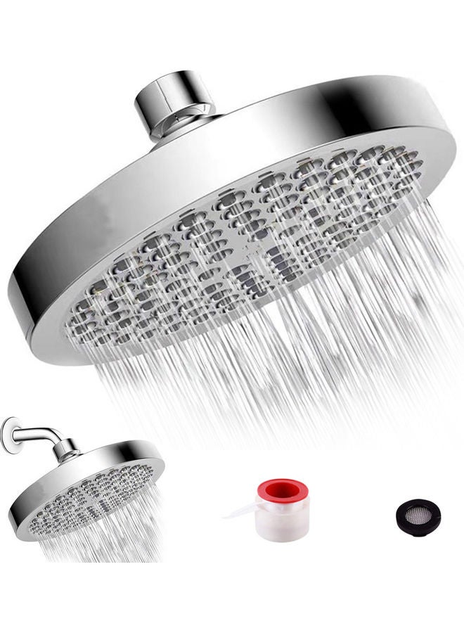 NIBEMINENT High Pressure Shower Head Silver 16.80x8.60x16.60cm - Image 1