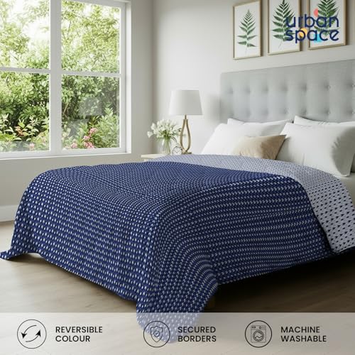 Urban Space Blanket for Double Bed, 120 GSM Microfiber 3 Layered Quilted Dohar, Soft Lightweight Reversible Printed AC Blanket Double Bed for All Season (Tokyo, 220 x 240 cm, Double Size) - Image 5