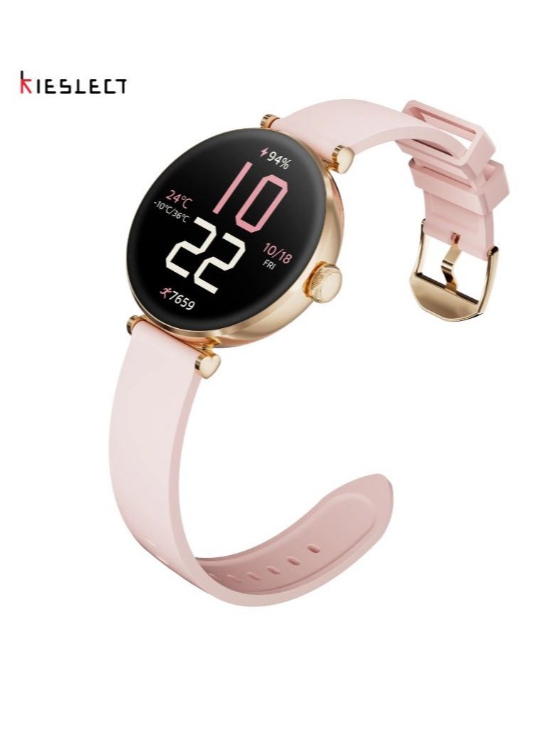 KIESLECT - Kieslect pura Smart Watch color Gold 1.19 inch AMOLED Ultra-clear Screen. ● Stylish and streamlined frame design. ● Double strap. - Image 1