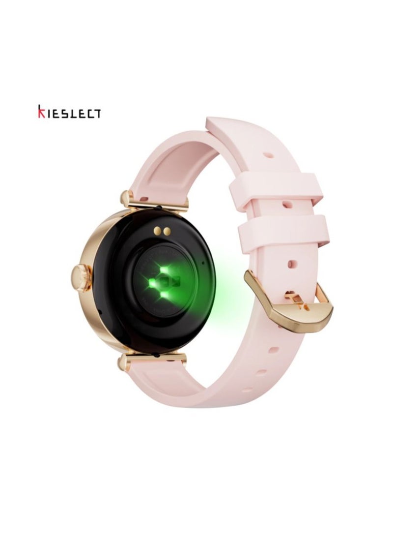 KIESLECT - Kieslect pura Smart Watch color Gold 1.19 inch AMOLED Ultra-clear Screen. ● Stylish and streamlined frame design. ● Double strap. - Image 1