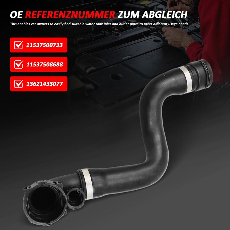 11537500733 11537508688 13621433077 Radiator pipe 3-piece set Compatible with BMW X5 (E53) 2000-2006 3.0i Peat# 11537500733 11537508688 13621433077 - Image 3