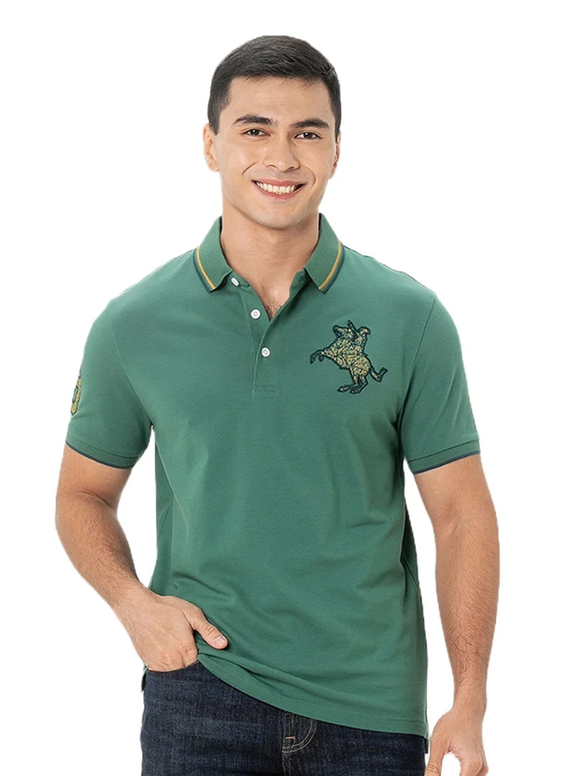 Men's Slim Fit Cotton Short Sleeve Napoleon Polo