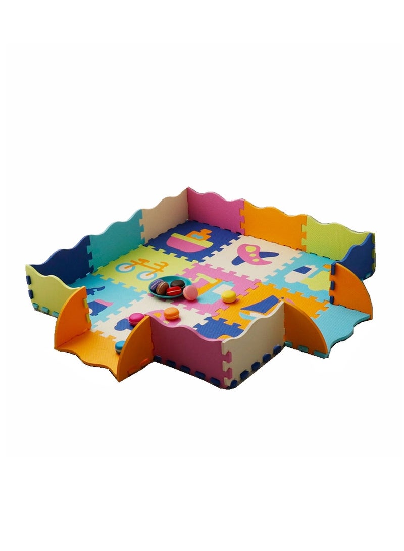 Cool Baby COOLBABY Fun Little Toys Baby Play Mat With Playpen Baby Play Mat EVA Foam Puzzle Mat Set Of 25 Waterproof Baby Crawl Mats For Home Playroom Perfect Toddler Playroom Crawl Play Mat - Image 1