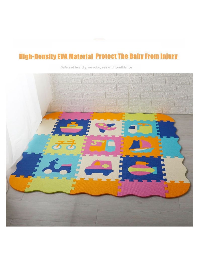 Cool Baby COOLBABY Fun Little Toys Baby Play Mat With Playpen Baby Play Mat EVA Foam Puzzle Mat Set Of 25 Waterproof Baby Crawl Mats For Home Playroom Perfect Toddler Playroom Crawl Play Mat - Image 3