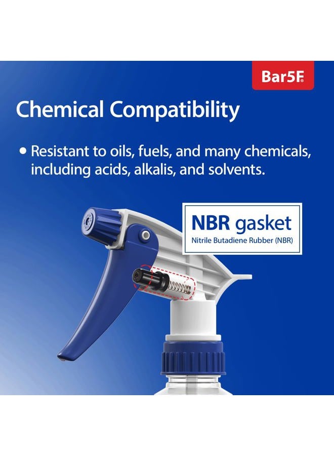 Bar5F Plastic Spray Bottles, Leak Proof, Empty 16 oz. Value Pack of 2 for Chemical and Cleaning Solutions, Adjustable Head Sprayer Fine to Stream - Image 2