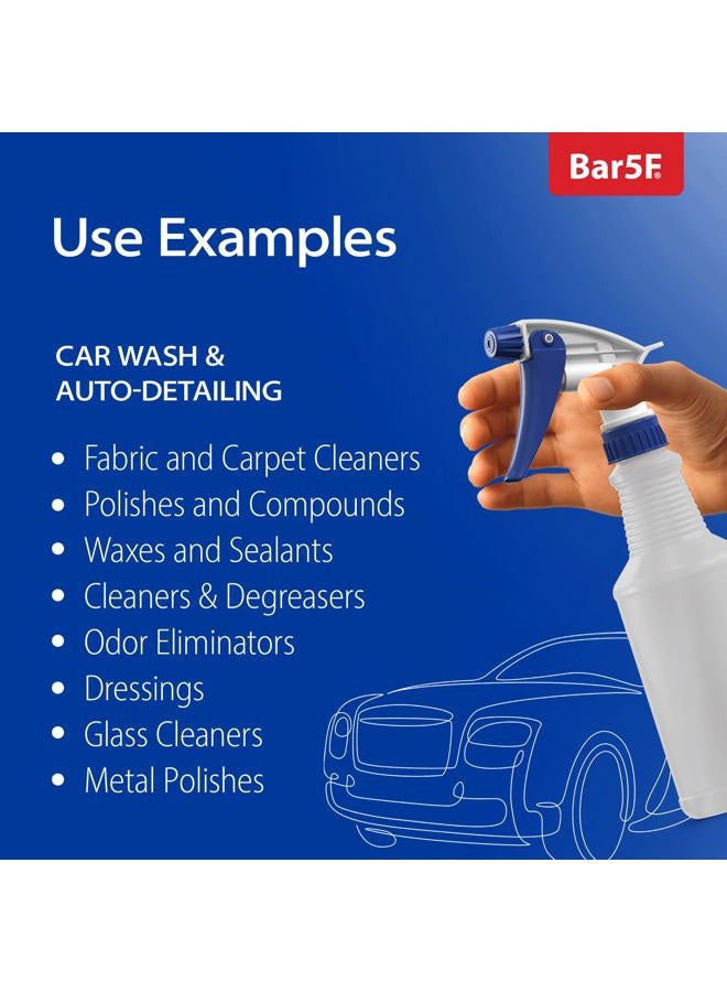 Bar5F Plastic Spray Bottles, Leak Proof, Empty 16 oz. Value Pack of 2 for Chemical and Cleaning Solutions, Adjustable Head Sprayer Fine to Stream - Image 4