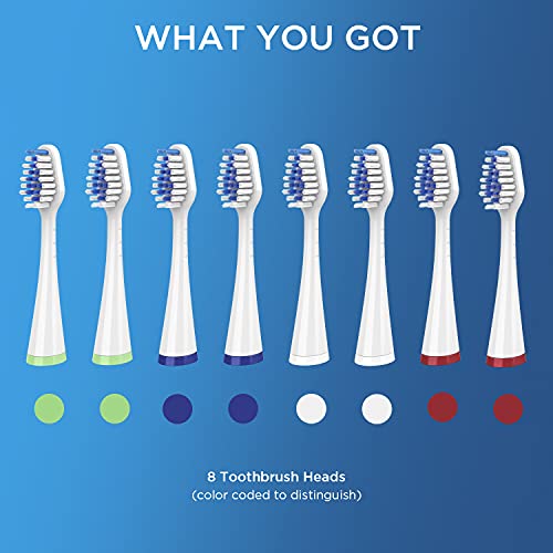 Oralphi Replacement Toothbrush Heads for Waterpik Complete Care 5.0/9.0 (CC-01/WP-861), STRB-8WW, (8-Pack, White) - Image 5